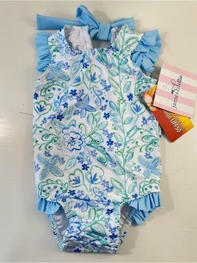 NWT James & Lottie Audrey Floral Swimsuit 24M